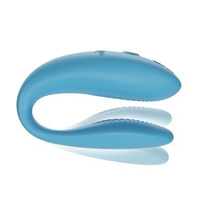 Смарт-вібратор для пар We-Vibe Sync GO Turquoise, тревел-кейс, пульт ДК SX0528 фото