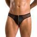 Чоловічі сліпи на блискавці Passion 042 SLIP TIMMY XXL/XXXL Black, екошкіра, сітка SO7599 фото 1
