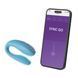 Смарт-вібратор для пар We-Vibe Sync GO Turquoise, тревел-кейс, пульт ДК SX0528 фото 5