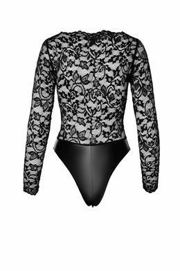 Боді Noir Handmade F296 Psyche, 3XL, мереживо, довгий рукав, низ під латекс, з доступом SX0218 фото