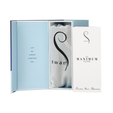 Віброкуля Swan Maximum + Comfy Cuff Blue, суперпотужна, різна інтенсивність, силіконова манжета SO8903 фото