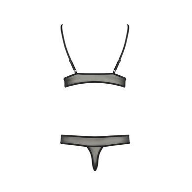 Комплект білизни Passion ERZA SET XXL/XXXL, black, ліф і трусики PS26012 фото