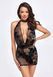 Сукня Noir Handmade F313 Mythos, XL, black, прозора, міні, відкрита спина, декор зі стразів SX0318 фото 1