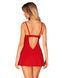 Пеньюар Obsessive Ingridia chemise & thong XS/S, червоний, сорочка, стрінги SO9036 фото 2