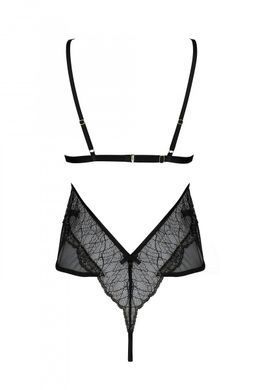 Боді Passion AMBERLY BODY black, L/XL, відкрита спина, низ стрінги SX0455 фото