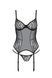 Корсет Passion LEAFA CORSET black, XXL/XXXL, м'які чашки, затискачі для панчіх, стрінги в комплекті SX0505 фото 3