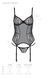 Корсет Passion LEAFA CORSET black, XXL/XXXL, м'які чашки, затискачі для панчіх, стрінги в комплекті SX0505 фото 5