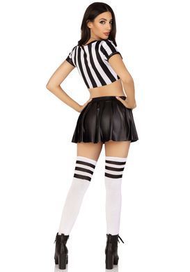 Костюм рефері Leg Avenue Time Out Referee M, кроп-топ спідниця свисток SO9192 фото