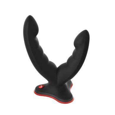 Подвійний фалоімітатор Fun Factory RYDE black, гнучкі стовбури, присоска SX0976 фото