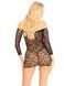 Сукня-сітка з сердечками Leg Avenue Heart net mini dress Black, зав'язки, відкриті плечі, One Size SX1726 фото 2