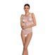 Бодістокінг з доступом Passion BS086 white, вертикальна сітка, виріз на спинці SO6378 фото 1