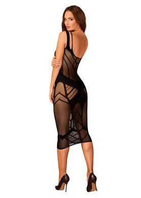 Напівпрозора сукня міді Obsessive D609 dress S/M/L, black SO7703 фото