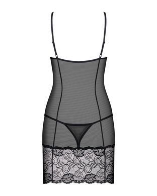 (SALE) Сорочка Obsessive Alluria chemise & thong S/M SX1122 фото