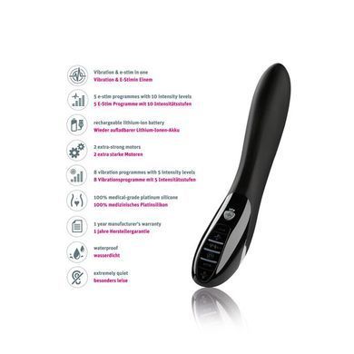 Вібратор з електростимуляцією Mystim Electric Eric eStim Black, міостимулятор SO2987 фото