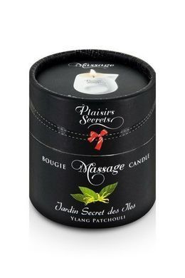 Масажна свічка Plaisirs Secrets Ylang Patchoul (80 мл) подарункова упаковка, керамічний посуд SO1857 фото