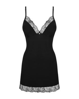 Сорочка та трусики Obsessive Bella Rou chemise & thong XS/S SO7858 фото