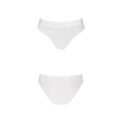 Трусики з прозорою вставкою Passion PS006 PANTIES XL, white SO4238 фото