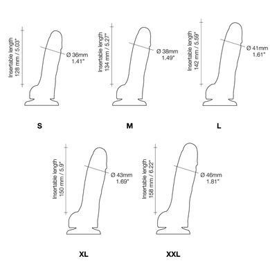 Реалістичний фалоімітатор Strap-On-Me Sliding Skin Realistic Dildo Fuchsia M, ефект рухливої шкіри SO6255 фото