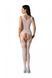 Бодістокінг з плетінням на грудях Passion BS099 One Size, white, відкритий доступ, імітація підв&rsquo;язо SO8940 фото 2