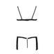 Комплект білизни Passion Exclusive KASSANDRA SET OpenBra L/XL black, ліф з бахроми, трусики-спідниця PS26301 фото 6