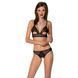 Комплект бралет з ажурним ліфом та відкритими трусиками Passion CHRISTA SET Open Bra XXL/XXXL black SO5761 фото 1