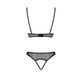 Комплект бралет з ажурним ліфом та відкритими трусиками Passion CHRISTA SET Open Bra XXL/XXXL black SO5761 фото 4