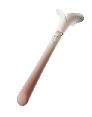 Розкішний вібромасажер Zalo &ndash; Calla Blossom Pink, двосторонній, 2 мотори SX1280 фото