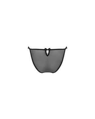 Напівпрозорі трусики з підвіскою Obsessive Ivannes panties black 2XL/3XL, чорні SO7282 фото
