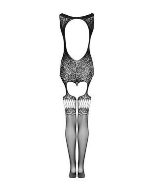 (SALE) Бодістокінг Obsessive Bodystocking F236 S/Ml/L, глибоке декольте, імітація шнурівки SO7232 фото