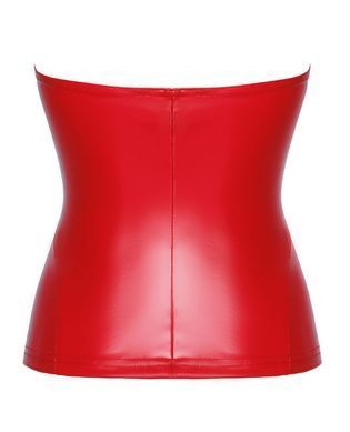 Корсет Noir Handmade F355 Red powerwetlook corset - XL SX2026 фото