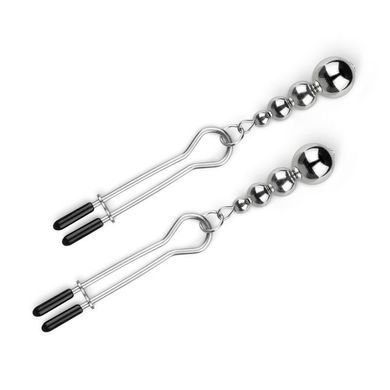 Затискачі для сосків Bedroom Fantasies: Nipple Clamps with Beaded Chain - Silver SX2209 фото