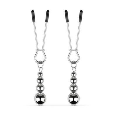 Затискачі для сосків Bedroom Fantasies: Nipple Clamps with Beaded Chain - Silver SX2209 фото