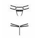 Трусики-стрінги зі стреп з мереживом Passion Exclusive LORRY THONG S/M, black PS27605 фото 5