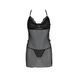 Сорочка Passion DELIENA CHEMISE XXL/XXXL black, стрінги із заниженою талією SO8420 фото 3