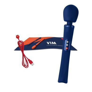 Вібромасажер Fun Factory VIM Vibrating Wand midnight blue, суперпотужний та легкий, до 6 годин роботи SX0920 фото