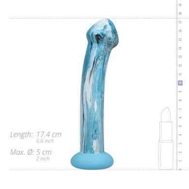 Скляний дилдо Gildo Ocean Ripple, об&rsquo;ємна головка, ідеально для точки G SO8893 фото