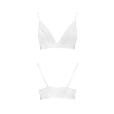 Еластичний топ з мереживом Passion PS001 TOP XL, white SO4190 фото
