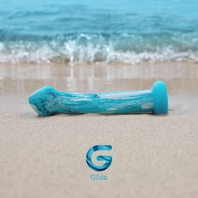 Скляний дилдо Gildo Ocean Ripple, об&rsquo;ємна головка, ідеально для точки G SO8893 фото
