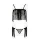 Комплект білизни Passion Exclusive KASSANDRA SET OpenBra 2XL/3XL black, ліф, трусики-спідниця PS26303 фото 5