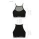 Спортивний топ з прозорою вставкою Passion PS006 TOP M, black SO4240 фото 6