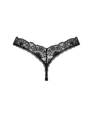 Мереживні стрінги Obsessive Donna Dream thong XL/2XL Black, низька посадка SO8641 фото