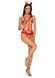Еротичний костюм чортика зі стреп Obsessive Evilia teddy red S/M, боді, чокер, накладки на соски, обруч з ріжками SO7706 фото 3