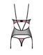Корсет Obsessive Novenes corset & thong, XS/S, прозорий, відкрита спина, стрінги в комплекті SX0613 фото 5
