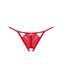Трусики з доступом Obsessive Ingridia crotchless thong XS/S, червоні SO9043 фото 3