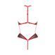 Сітчасте боді з мереживом на грудях Passion SATARA BODY L/XL red SO8472 фото 4