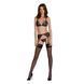 Комплект з відкритим доступом Passion DELIENA SET S/M black, ліф, стрінги, пояс для панчіх SO8422 фото 3
