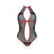 Сітчасте боді з мереживом на грудях Passion SATARA BODY L/XL red SO8472 фото 3