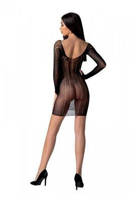 Напівпрозора мінісукня Passion BS101 One Size, black, рукави-мітенки SO8944 фото