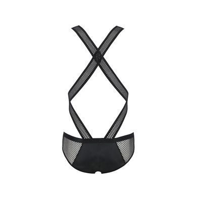 Чоловіче еротичне сітчасте боді Passion 045 VICTOR XXL/XXXL Black, екошкіра, сітка SO7608 фото