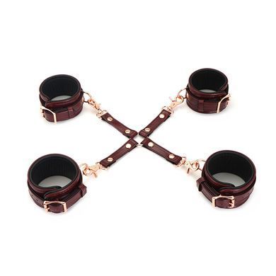 Шкіряна хрестовина Liebe Seele Wine Red Hogtie SO9459 фото